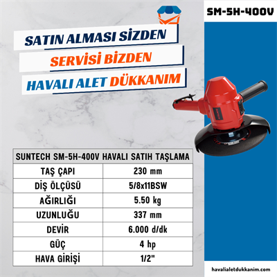 SUNTECH SM-5H-400V Havalı Satıh Taşlama 230 mm