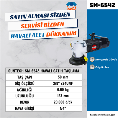 SUNTECH SM-6542 Havalı Satıh Taşlama 50mm