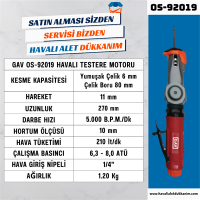 GAV OS-92019 Havalı Testere Motoru