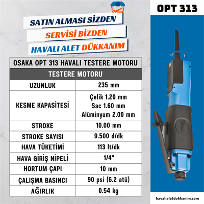 OSAKA OPT 313 Havalı Testere Motoru
