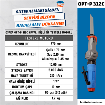 OSAKA OPT-P 312C Havalı Dişli Tip Testere Motoru