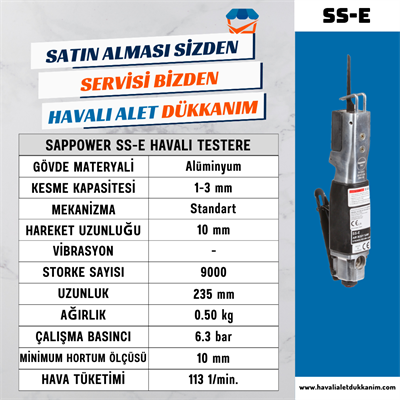 SAPPOWER SS-E Havalı Testere