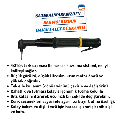 GAV OS-55AB Havalı Nutrunner 90° (Shut Off)