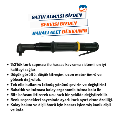 GAV OS-68A Havalı Nutrunner 90° (Shut Off)