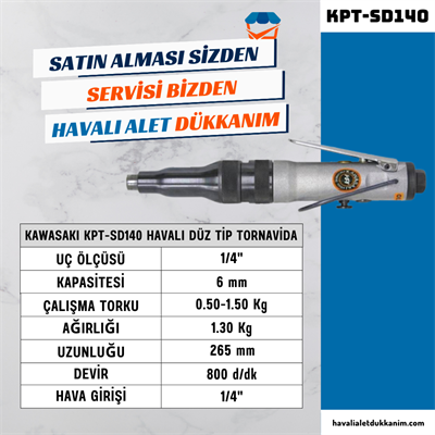 KAWASAKI KPT-SD140 Havalı Düz Tip Tornavida