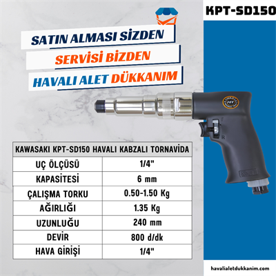 KAWASAKI KPT-SD150 Havalı Kabzalı Tornavida
