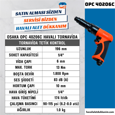 OSAKA OPC 40206C Havalı Tornavida