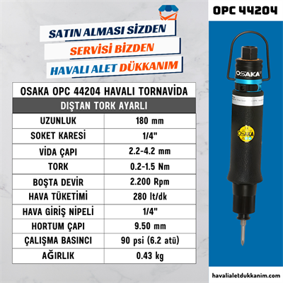 OSAKA OPC 44204 Havalı Tornavida