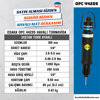 OSAKA OPC 44205 Havalı Tornavida