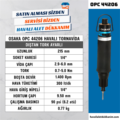 OSAKA OPC 44206 Havalı Tornavida