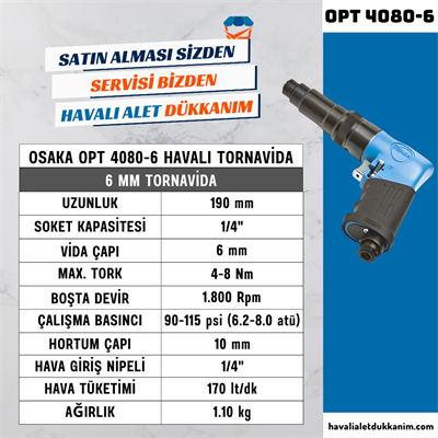 OSAKA OPT 4080-6 Havalı Tornavida