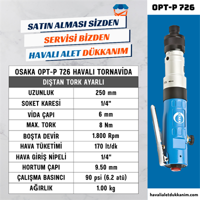 OSAKA OPT-P 726 Havalı Tornavida