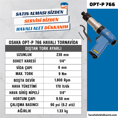 OSAKA OPT-P 766 Havalı Tornavida