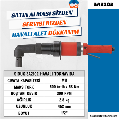Sioux 3A2102 Havalı Tornavida Nutrunners