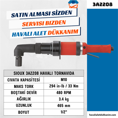 Sioux 3A2208 Havalı Tornavida Nutrunners