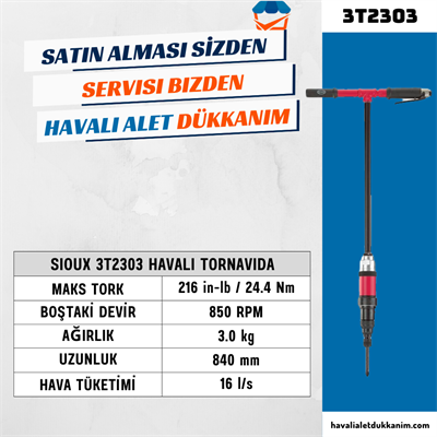 Sioux 3T2303 Havalı Tornavida