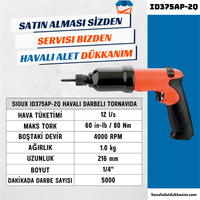 Sioux ID375AP-2Q Havalı Darbeli Tornavida
