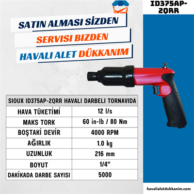 Sioux ID375AP-2QRR Havalı Darbeli Tornavida