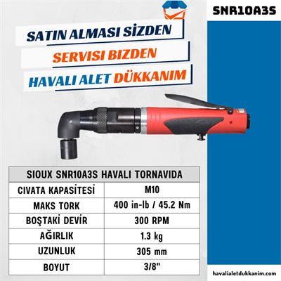 Sioux SNR10A3S Havalı Tornavida Nutrunners