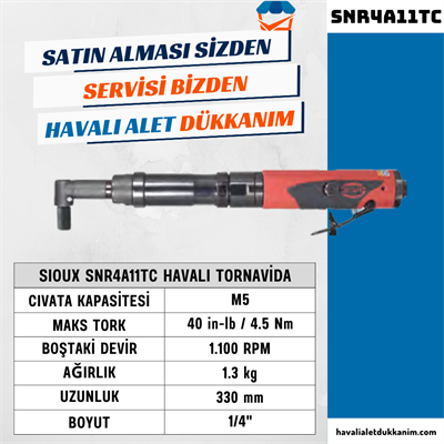 Sioux SNR4A11TC Havalı Tornavida Nutrunners