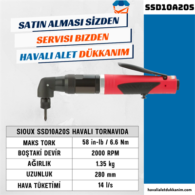 Sioux SSD10A20S Havalı Tornavida