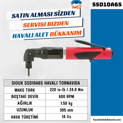 Sioux SSD10A6S Havalı Tornavida