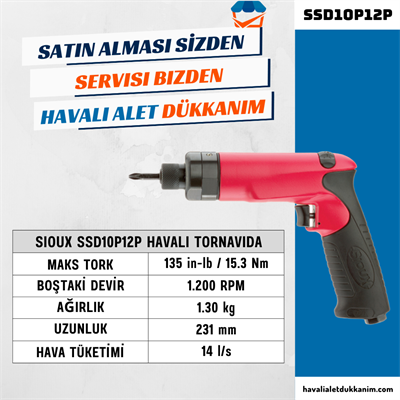 Sioux SSD10P12P Havalı Tornavida