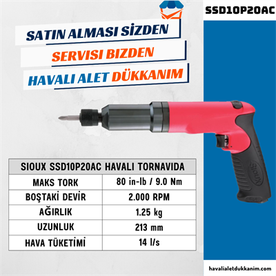Sioux SSD10P20AC Havalı Tornavida