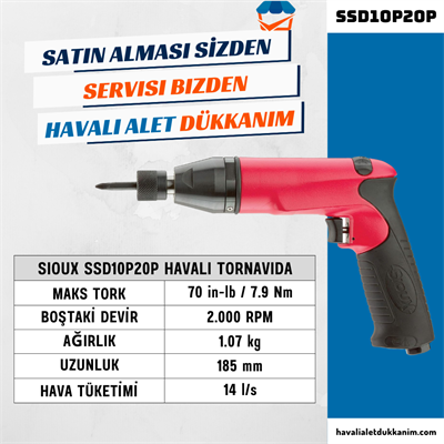 Sioux SSD10P20P Havalı Tornavida