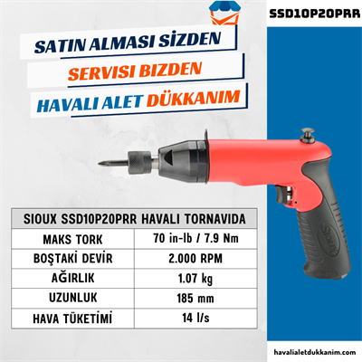 Sioux SSD10P20PRR Havalı Tornavida