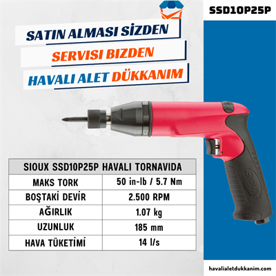 Sioux SSD10P25P Havalı Tornavida