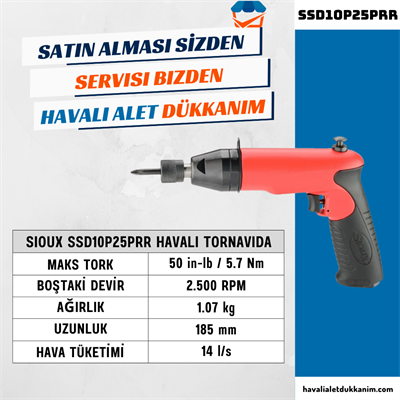Sioux SSD10P25PRR Havalı Tornavida