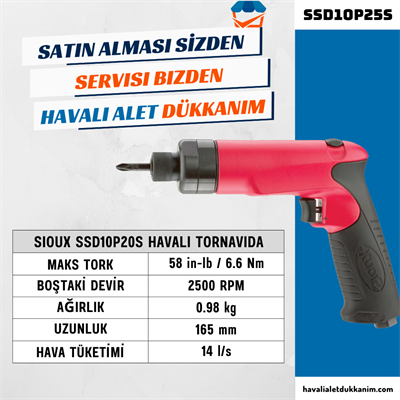 Sioux SSD10P25S Havalı Tornavida