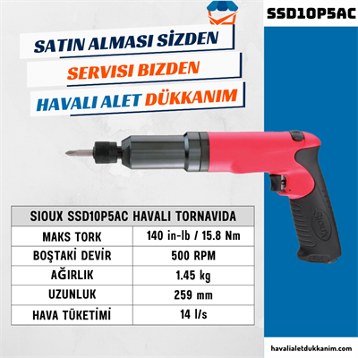 Sioux SSD10P5AC Havalı Tornavida