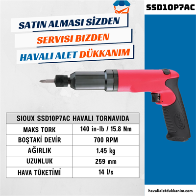 Sioux SSD10P7AC Havalı Tornavida