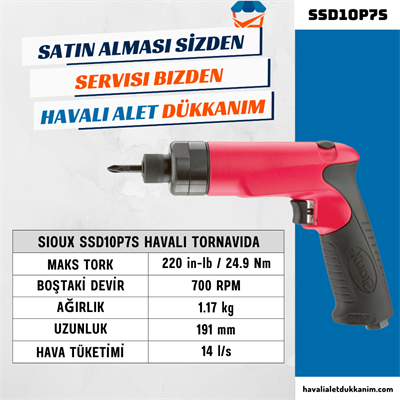 Sioux SSD10P7S Havalı Tornavida