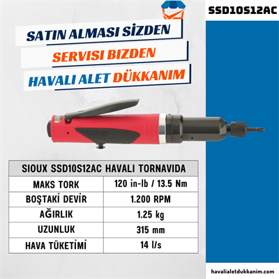 Sioux SSD10S12AC Havalı Tornavida