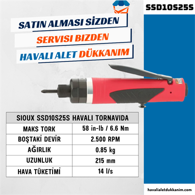 Sioux SSD10S25S Havalı Tornavida