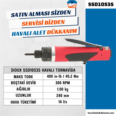 Sioux SSD10S3S Havalı Tornavida