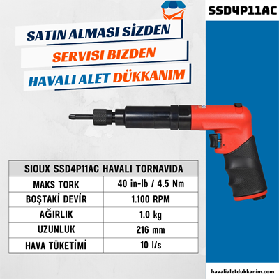 Sioux SSD4P11AC Havalı Tornavida