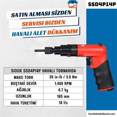 Sioux SSD4P14P Havalı Tornavida
