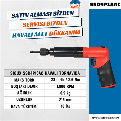 Sioux SSD4P18AC Havalı Tornavida