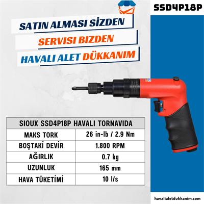 Sioux SSD4P18P Havalı Tornavida