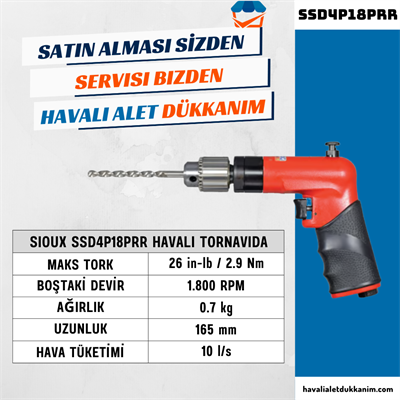 Sioux SSD4P18PRR Havalı Tornavida