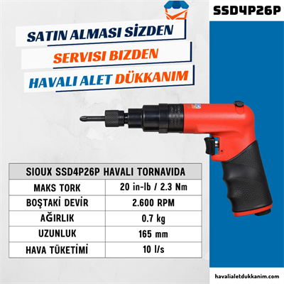 Sioux SSD4P26P Havalı Tornavida