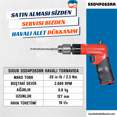 Sioux SSD4P26SRR Havalı Tornavida