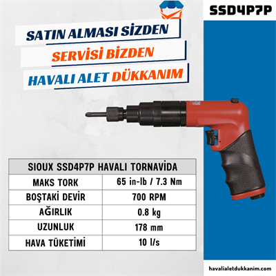 Sioux SSD4P7P Havalı Tornavida
