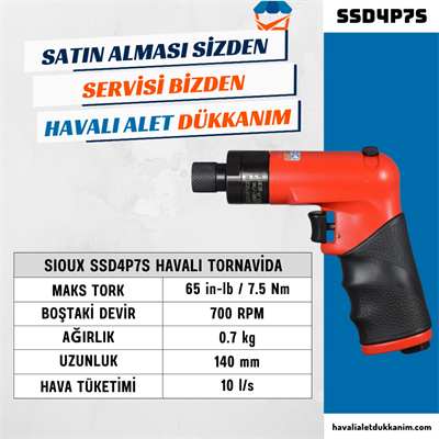 Sioux SSD4P7S Havalı Tornavida