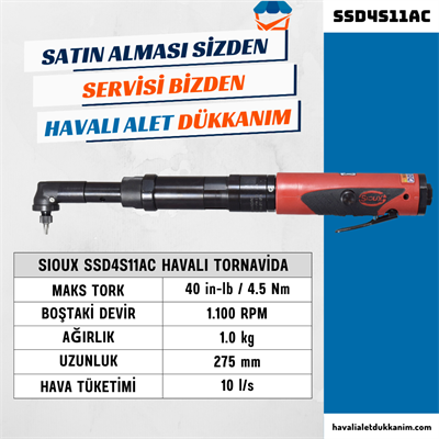 Sioux SSD4S11AC Havalı Tornavida