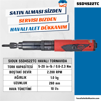 Sioux SSD4S22TC Havalı Tornavida